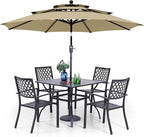PHI VILLA Outdoor Dining Set 6 PCS by PHIVILLAThepioneerofcomfortablehouseholdsupplies