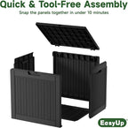 EasyUp 30 Gallon Resin Deck Box, Patio Outdoor Deck Box - Image 5