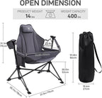 EVER ADVANCED Padded Hammock Camping Chair, Oversized Heavy Duty Swing Chair - Image 2