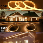 AC 110V COB LED Strip Lights Outdoor Waterproof 65.6ft, 2700K Warm White Super - Image 4