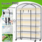 Abimars 5-Tier Greenhouse with Grow Light, Shelf Height Adjustable Metal Plant - Image 6