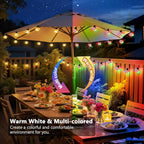 Outdoor String Lights Battery Powered, 22ft 20 LED Bulbs Hanging Patio Lights - Image 2