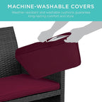 Best Choice Products 4-Piece Outdoor Wicker Patio Conversation Furniture Set - Image 5