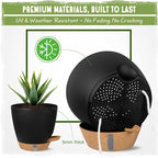 Self-Watering Pots for Indoor Plants 4 Pack, 6/8/10/12 Inch Outdoor Planters - Image 5
