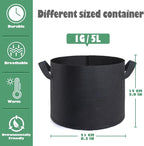 GROWTNT 1 Gallon Grow Bags 24 Pack, 1 Gallon Fabric Pots, Garden Bags to Grow - Image 2