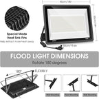 2 Pack 500W LED Flood Light Outdoor, 2750W Equivalent Super Bright FloodLight - Image 5