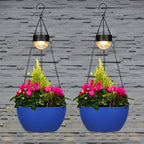 BAYN 2 Packs Solar Hanging Basket Planters - Image 2