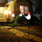 Afirst Decorative Solar Lights Outdoor Solar Rooster Stake Lights Hand Blown - Image 2