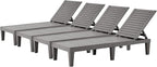 Outdoor Lounge Chaise, Adjustable Pool Lounge Chairs by EUNHOO