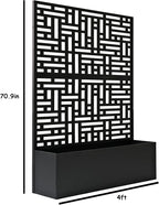 Oakland Living 6 ft. X 4 ft. Black Freestanding Metal Privacy Screen Room - Image 2