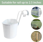10" Hanging Flower Pots, Railing Planters Fence Pot - Image 5
