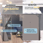 AECOJOY 12'x8' Outdoor Hardtop Gazebo Pergola - Image 2