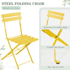 MELLCOM 5-Piece Foldable Patio Dining Set - Image 3