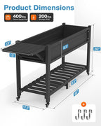 YEFU Raised Garden Bed with Legs: 57x18x30in Weight Capacity 400lb - Image 7