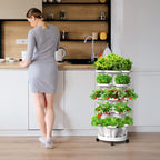 Strawberry Vertical Planter Tower Garden, 7 Tiered Stackable Planter Herb - Image 5