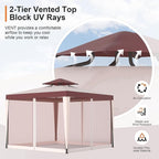Patio Gazebo Tent Outdoor Canopy Shelter 10'x10' - Image 4