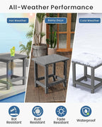 Weatherproof Outdoor Side Table, HDPE Small Outdoor Table - Image 4