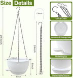 WOUSIWER Self Watering Hanging Planters, 2 Pack 10'' Plastic Pots - Image 4