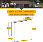 ShelterLogic 10' x 6' Solano Gazebo Canopy Charcoal Carbon Steel Frame and - Image 2