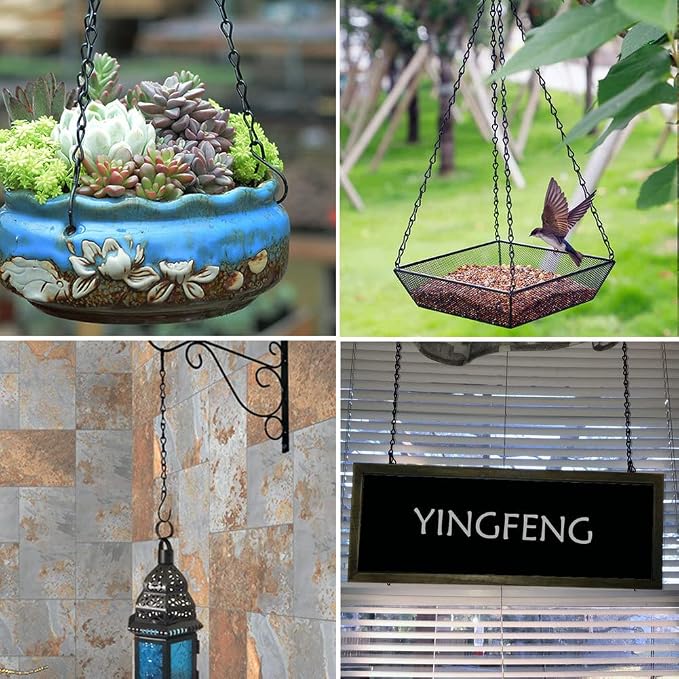 YINGFENG 4 Pack 35 Inches Hanging Chains Black, Garden Plant Hangers, - Image 3