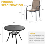 VICLLAX 5 Pieces Patio Dining Set - Image 7