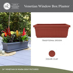 The HC Companies 18 Inch Venetian Window Planter Box - Image 2
