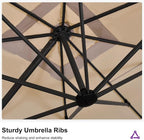 PURPLE LEAF 11.5' X 11.5' Telescopic Patio Umbrella - Image 8