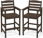 SERWALL Tall Adirondack Chairs Set of 2, Oversize Balcony Adirondack Chairs Set by SERWALL