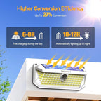 TECKNET 461 LED Solar Powered Outdoor Lights, 270° Angle & 3 Lighting Modes - Image 2