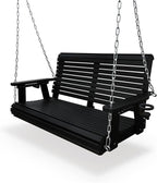 HDPE Porch Swing with 18/8 Stainless Steel Bolts, Ergonomic Design, Ultra by FortuneCandy