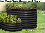 Plant & Plot Galvanized Raised Garden Beds Outdoor // 4×2×2 ft Planter Raised - Image 6