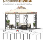10x10 Canopy Replacement Top Double Tiered Gazebo Cover - Image 2