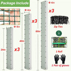 60"/40"/24" Metal Moss Pole, D Shape Sphagnum Moss Pole, Moss Poles - Image 2