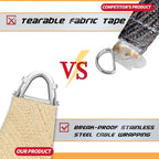 Upgraded with High-Strength Steel Cable Edges 20' x 24' Sun Shade Sail Dark - Image 3