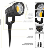 12W LED Landscape Lights Low Voltage, 3000K Warm White 12V AC/DC Waterproof - Image 3