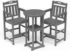 Outdoor Bistro Bar Set, Patio High Top Table and Bar Height Tall Adirondack - Image 9