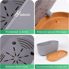 QCQHDU 16" L x 7.6" W x 7" H Window Planter Box, 2 Pack Self Watering Pots - Image 3