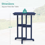37.5" H Outdoor Bar Table，HDPE Bar Height Table - Image 3