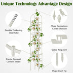 Garden Obelisk Trellis for Climbing Plants Outdoor 6 Ft Rose Bush Round Trellis - Image 4