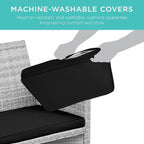 Best Choice Products 4-Piece Outdoor Wicker Patio Conversation Furniture Set - Image 5