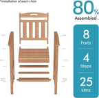 Ciokea Heavy Duty Bar Height Chair, 380lbs Outdoor Adirondack Tall Bar Chair - Image 8