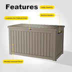 280 Gallon Outdoor Storage Box, Large Resin Deck Box - Image 6