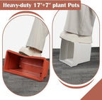 6-Pack 17" + 7" Window Box Planters & Square Pots - Image 5