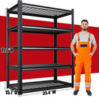 Set of 2 71"H Garage Shelving-3000LBS 5 Tier Storage Shelves, Adjustable Heavy - Image 3