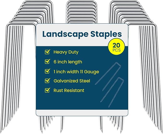 6 Inches Landscape Staples, Garden Stakes Securing Pegs by Sweecomb