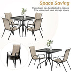 Arlopu 5 Piece Outdoor Patio Dining Set, Porch Furniture - Image 8