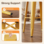 Shahoo 24 Inches Metal Bar Stools Counter Height Stackable Backless Stools - Image 4