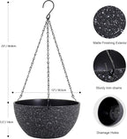 12 inch Large Hanging Planters for Indoor Outdoor Plants, 2 Pack Hanging Flower - Image 2