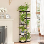 Bamworld Tall Plant Stand Indoor, 6 Tier Metal Plant Shelf - Image 2