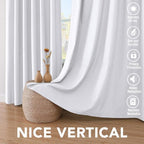 H.VERSAILTEX Linen Blackout Curtains 54 Inches Long 100% Blackout Thermal - Image 7